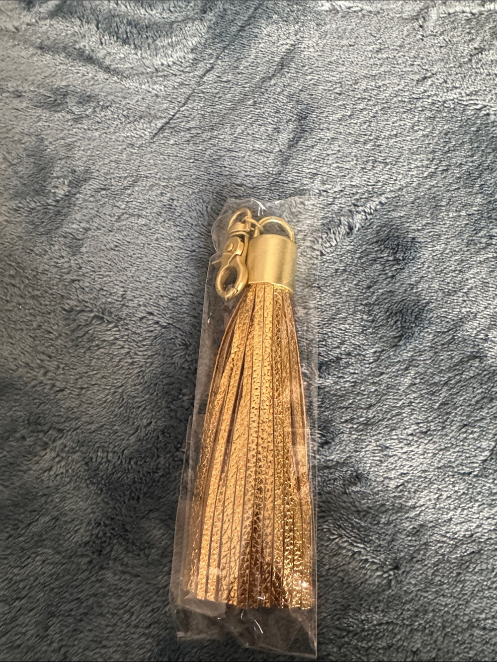 Gold Tassel Keychain Charm